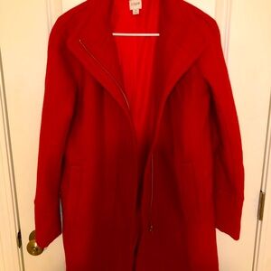 J. Crew Factory Women's Red Walker Coat